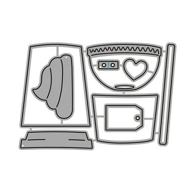 Troqueles de corte 3D álbum de recortes taza de café grabado carpeta plantilla para manualidades en papel Foto 1 de 4