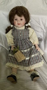 Kingstate the Dollcrafter "Mary”  Porcelain Doll Collectible On Stand 14” tall  - Picture 1 of 3