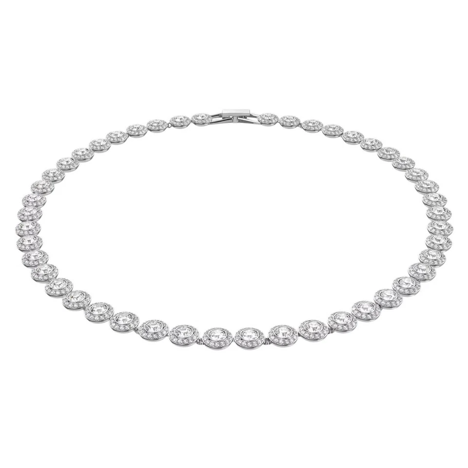 Collar de tenis Swarovski Una Angelic Halo 14 7/8" cristal de rodio blanco para mujer Foto 1 de 3