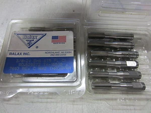 6 pcs BALAX 3/8-24 NF BH6 Straight Flutes Bottom Taps M42 USA - Picture 1 of 3