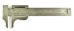Slide vernier Caliper fractional measurement clamp stainless steel tool 4" - Picture 1 of 2