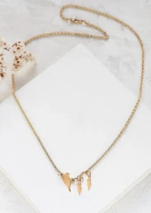 Shlomit Ofir 14K Yellow Gold Baby Bird Necklace 5 Chicks BRAND NEW - Picture 1 of 2