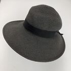 C.C. Exclusives Womens Black Sun Cap Hat Fitted One Size Bow
