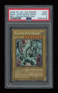 YUGIOH Sammlerdosen BLAUÄUGIGER WEISSER DRACHE BPT-003 Secret selten PSA 2 GUT - Bild 1 von 2