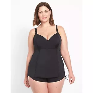 Lane Bryant Livi Active Underwire Mesh Strap Relaxed Tankini SwimTop 46G - Picture 1 of 4