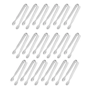 Ice Tongs Sugar Cubes Tongs 18 Pack Stainless Steel Mini Serving Tongs Appetizer - Picture 1 of 6