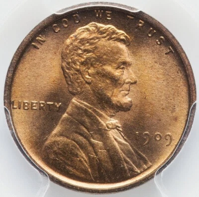 Lincoln Cent 1909 VDB Certified PCGS MS-66 Red! Absolutely Stunning Red Gem! - Image 1 of 4