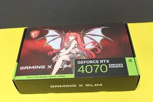NEW MSI GeForce RTX 4070 SUPER 12GB GAMING X SLIM MLG GDDR6X Graphics Card GPU - Afbeelding 1 van 16