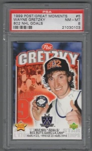 1999 Post/Great Moments #5 Wayne Gretzky 802 NHL Goals Graded PSA NM-MT 8 - Picture 1 of 2