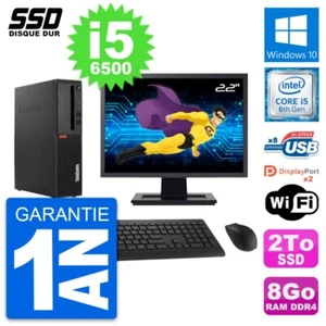 PC LENOVO M910s SFF Bildschirm 22 " Intel Core i5-6500 RAM 8Go SSD 2To Windows - Bild 1 von 8