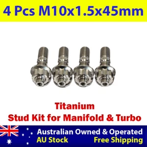 4 Pcs M10x1.5x45mm Titanium Stud Kit for Manifold & Turbo - Picture 1 of 4