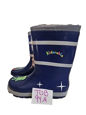 Botas de lluvia de goma natural Kidorable Blue Space Hero talla 1 usadas en excelente estado Foto 1 de 4