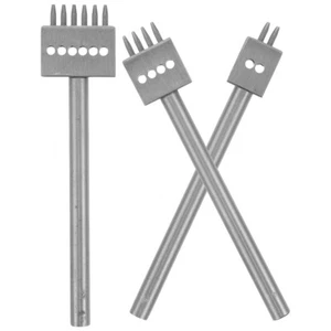 3 Pcs Lederstanzwerkzeug Arbeit Lederwerkzeug Handwerkswerkzeug Für - Bild 1 von 12