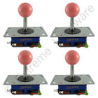 4 x Zippy kurzer Schaft Ball Top Arcade Joysticks 2/4/8 Wege (pink) Zippy JAMMA