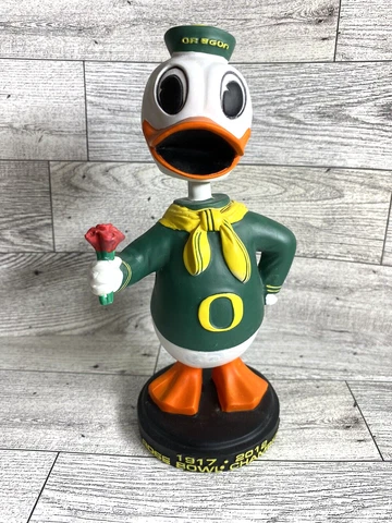 Oregon Ducks DUCK Mascot Bobblehead HTF 1917•2012 Rose Bowl Champions Cover