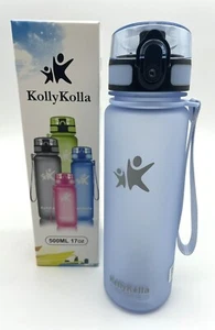 Water Bottle 500ml Sports Drink w/ Motivational Time Markings No Leak, Flip Top - Picture 1 of 10
