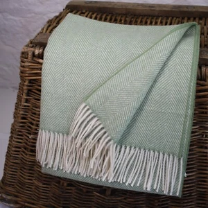 100 % Wolle British Made Tweed Stoff Decke Sofaüberwurf * Hergestellt in Yorkshire - Bild 1 von 6
