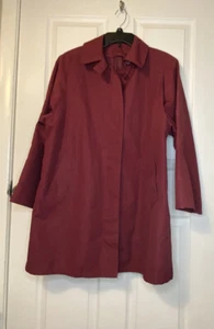 Vintage London Fog Womens Short Trench Coat Size 6 Reg Burgundy Unlined - Picture 1 of 3