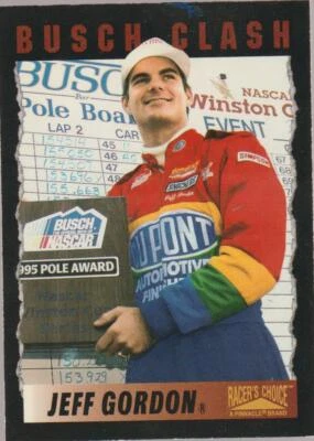 1996 Pinnacle Racer's Choice #90 Jeff Gordon card, NASCAR HOF - Image 1 of 2