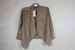 JM Collection New Womens Brown Open Front Cardigan Petite Size PS NWT R6B2 - Picture 1 of 6