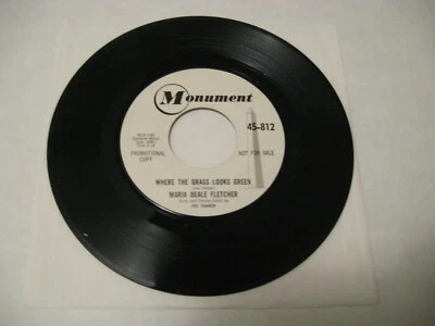 **Maria Beale Fletcher/ Where The Grass Looks Green/ Monument/ 1963/ Promo/ VG++ - Image 1 of 2