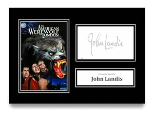 John Landis Signed A4 Photo Autograph Card American Werewolf Gift Display + COA - Picture 1 of 5
