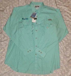 Columbia Hemd Langarm Omni Shade Button Down Blink Mintgrün XL - Bild 1 von 10