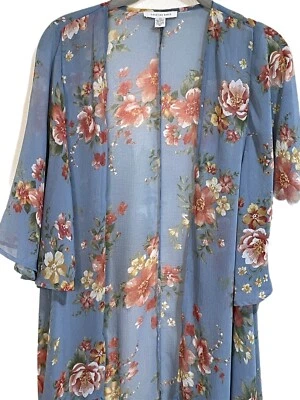 Plumero Kimono Floral American Eagle Transparente Ligero Talla Única Fluido Bohemio Foto 1 de 4