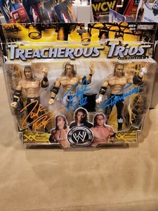 Autographed Signed WWE Treacherous Trios Ryder, Edge, Hawkins Jakks New MWFP - Picture 1 of 7