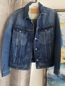 Acne Studios Blakonst Stockholm Denim Jacket Blue Faded Size 38 - Picture 1 of 14