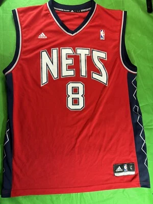 New Jersey Nets #8 Deron Williams Juvenil L Rojo Jersey Adidas Pre Foto 1 de 4