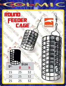 Pasturatore Kostal Colmic Round Cage Feeder diam. 25 mm h. 32 mm - Picture 1 of 1