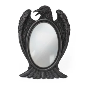 Alchemy Gothic Black Raven Spiegel Wand oder freistehend Resin Dekor Nevermore - Bild 1 von 2