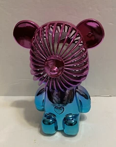 Mini Fan Birthday Gift Electroplated Sitting Bear Mini Electric,USB Charging! - Picture 1 of 1