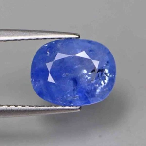 3,63 Cts Zaffiro Naturale Taglio Ovale/Cuscino Blu Gemme Sciolte - Foto 1 di 5
