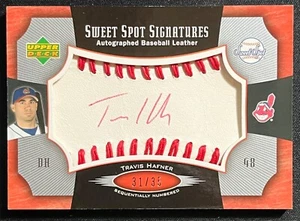2005 UPPER DECK SWEET SPOT SIGNATURES TRAVIS HAFNER #31/35 INDIANS - Picture 1 of 2