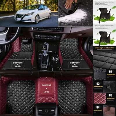 For Nissan Leaf Car Floor Mats All Weather Carpet Waterproof Luxury Custom Pads Foto 1 de 4