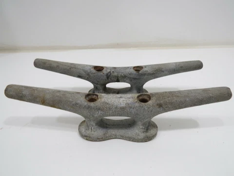 Pair 10 inch Wilcox Crittenden Cast Iron Boat Dock Cleats Door Handles (D4C335A) Cover