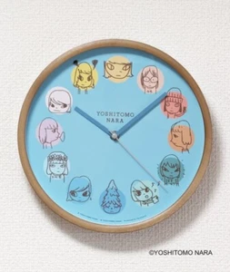Yoshitomo Nara Wanduhr Y.N. Zeichnung Bild Kunst mit Box Wie 2 funktionieren Japan Neu - Bild 1 von 4