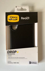 NEW Genuine OtterBox React Samsung Galaxy A55 5G Slim Case Black Drop Protection - Photo 1 sur 6