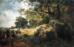 Ölgemälde Savrasov - Blick in die Nähe von Oranienbaum Frühlingswald Leinwand - Bild 1 von 1