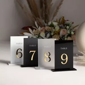 1-12 wedding table numbers acrylic FREE SHIPPING - Picture 1 of 5