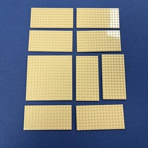 Lego Base Plate Lot - Tan - 8 8x16s, 1 16x16 - Picture 1 of 1