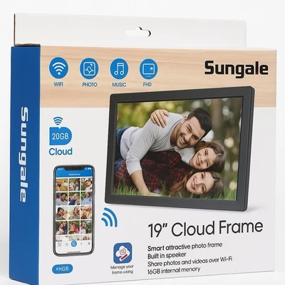 Sungale 19” Cloud Digital Photo Frame – WiFi, 20GB Cloud Storage, , Brand New - Image 1 of 4