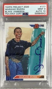 Mariano Rivera Signed Topps Project 2020 #117 Blake Autograph PSA/DNA Mint 9/10 - Bild 1 von 3