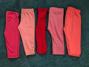 Chic Red and Pink Leggings for Everyday Comfort girls  6-9 months  - Picture 1 of 1