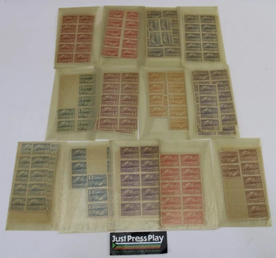 Uruguay Stamps Mint Blocks + Partial Sheets Scott #c93 - c105 study/ forgery lot - Image 1 of 4