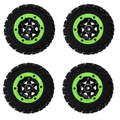 4 neumáticos de goma negros con llantas para WLtoys 12428 1/12 RC Buggy C Foto 1 de 4