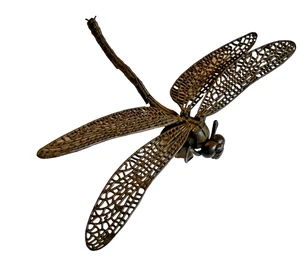 BELLISSIMO antico libellula giapponese bronzo articolato drago mosca jizai okimono! - Foto 1 di 16