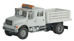 Walthers HO Scale International 4900 Open Stake Bed Truck White Railroad MOW - Picture 1 of 1
